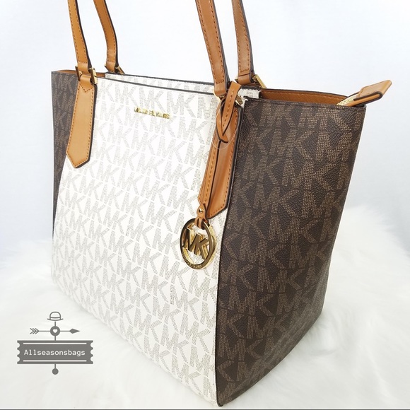 NWT michael Kors Kimberly Large bonded tote brown - Picture 5 of 8